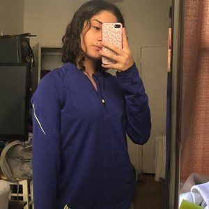 Adidas Blue Stretchy Long Sleeve Top